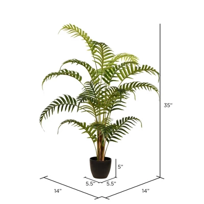 Vickerman Artificial Potted Fern Palm With Real Touch Leaves 3 Vickerman Artificial Potted Fern Palm With Real Touch Leaves