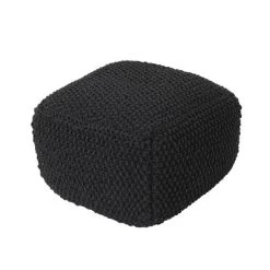 Hollis Knitted Cotton Square Pouf - Christopher Knight Home -Fashion Home Decor Store GUEST 271e3a25 76a5 4911 bf4e 55d3af88ccfa