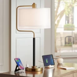 Possini Euro Design Possini Euro Carlyle USB Port And Outlet Modern Desk Lamps Set Of 2 -Fashion Home Decor Store GUEST 27b8b40a 1418 4e83 a4cb 9e02060085ea