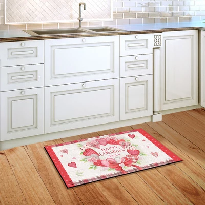 Briarwood Lane Valentine's Wreath Hearts Doormat Plaid Valentine's Day Indoor Outdoor 30" X 18" 5 Briarwood Lane Valentine's Wreath Hearts Doormat Plaid Valentine's Day Indoor Outdoor 30" X 18" - Image 3