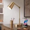 360 Lighting Industrial Modern Desk Lamp With USB And AC Power Outlet 23.5" High Antique Brass Metal For Living Room Bedroom House Bedside -Fashion Home Decor Store GUEST 2916bae0 b1b0 4487 bd7e 88b5af7563be