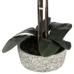 Studio 55D Potted Silk Faux Artificial Flower Realistic Red Orchid In Crackle Gray Vase For Home Decoration Living Room 24" High 9 Studio 55D Potted Silk Faux Artificial Flower Realistic Red Orchid In Crackle Gray Vase For Home Decoration Living Room 24" High -Fashion Home Decor Store GUEST 29eff330 35ea 4b42 a300 aa658bcdecff