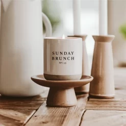 Sweet Water Decor Sunday Brunch 12oz Cream Stoneware Candle