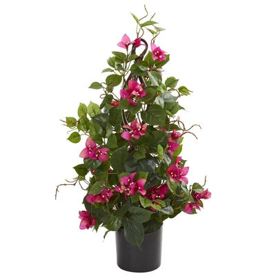 Nearly Natural 24-in Bougainvillea Artificial Climbing Plant 3 Nearly Natural 24-in Bougainvillea Artificial Climbing Plant