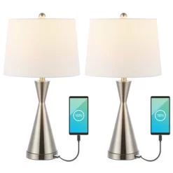 (Set Of 2) 26" Colton Classic French Country Iron LED Table Lamp With USB Charging Port (Includes LED Light Bulb) - JONATHAN Y 20 (Set Of 2) 26" Colton Classic French Country Iron LED Table Lamp With USB Charging Port (Includes LED Light Bulb) - JONATHAN Y -Fashion Home Decor Store GUEST 2d4920f5 1909 4e75 a125 b0e9816a6e5b