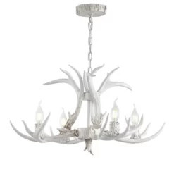 26" LED Adjustable Resin Antler Chandelier - JONATHAN Y -Fashion Home Decor Store GUEST 2dbf55a2 eaa7 4b49 850a df767ca3330a