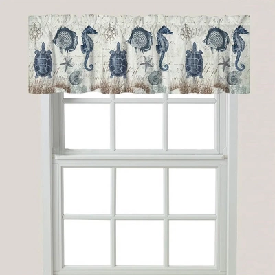 Laural Home Seaside Postcard Window Valance 3 Laural Home Seaside Postcard Window Valance