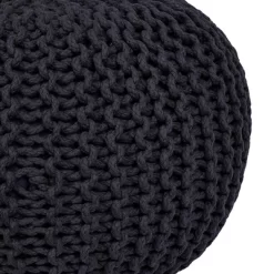 BirdRock Home Round Pouf Foot Stool Ottoman - Charcoal Grey -Fashion Home Decor Store GUEST 2eaedad1 fbb4 4c67 bd93 ba661510e856