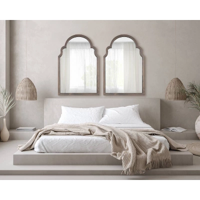 24" X 36" Hogan Arch Wall Mirror Gray - Kate & Laurel All Things Decor 6 24" X 36" Hogan Arch Wall Mirror Gray - Kate & Laurel All Things Decor - Image 5