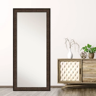 30" X 66" Non-Beveled Ridge Bronze Full Length Floor Leaner Mirror - Amanti Art 8 30" X 66" Non-Beveled Ridge Bronze Full Length Floor Leaner Mirror - Amanti Art - Image 6