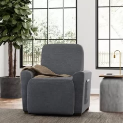 4pc Chenille Stretch Recliner Slipcover - Zenna Home