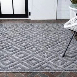 Portmany Neutral Diamond Trellis Indoor/Outdoor Area Rug - JONATHAN Y -Fashion Home Decor Store GUEST 3172db88 1c38 4148 a714 49110d264356