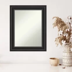 24" X 30" Non-Beveled Ridge Black Wall Mirror - Amanti Art 12 24" X 30" Non-Beveled Ridge Black Wall Mirror - Amanti Art -Fashion Home Decor Store GUEST 319502ad 0f0e 4461 96a6 15733baaa7db