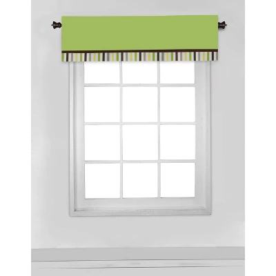 Bacati - Mod Stripes Green/yellow/brown Window Valance 7 Bacati - Mod Stripes Green/yellow/brown Window Valance - Image 5