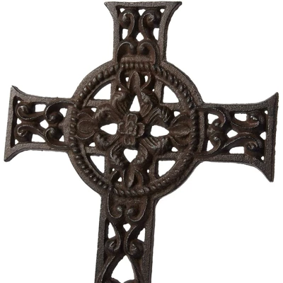Juvale Irish Celtic Cross Decoration Wrought Iron Metal Cross For Christian And Religious Art Lovers, 11.5 X 7.7 Inches 8 Juvale Irish Celtic Cross Decoration Wrought Iron Metal Cross For Christian And Religious Art Lovers, 11.5 X 7.7 Inches - Image 6