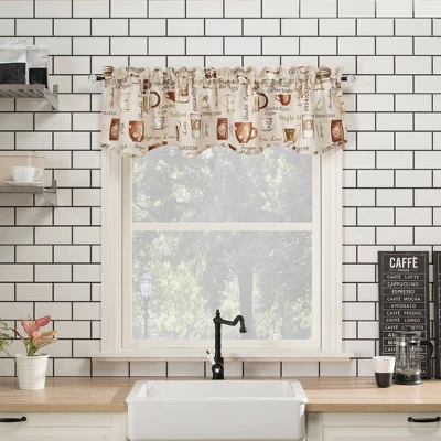 Bristol Coffee Shop Semi-Sheer Rod Pocket Kitchen Curtain Valance And Tiers Set Ivory - No. 918 10 Bristol Coffee Shop Semi-Sheer Rod Pocket Kitchen Curtain Valance And Tiers Set Ivory - No. 918 - Image 8