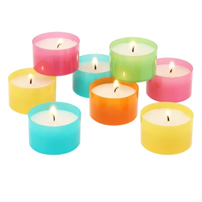 96pc Tealight Candles Blue/Pink/Yellow - Stonebriar Collection 3 96pc Tealight Candles Blue/Pink/Yellow - Stonebriar Collection