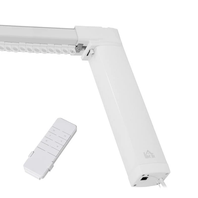 HOMCOM Smart Curtains System With Adjustable Tracks Rod (up To 180 In), Compatible With Alexa, Google Home Voice, WiFi App, Remote Control, White 5 HOMCOM Smart Curtains System With Adjustable Tracks Rod (up To 180 In), Compatible With Alexa, Google Home Voice, WiFi App, Remote Control, White - Image 3