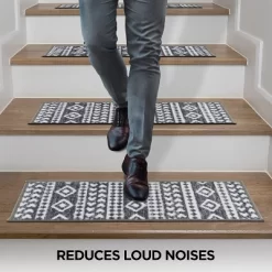 World Rug Gallery Geometric Bohemian Non-Slip Stair Treads -Fashion Home Decor Store GUEST 345f34ac 6852 4392 99db 9b2d70a51ab8