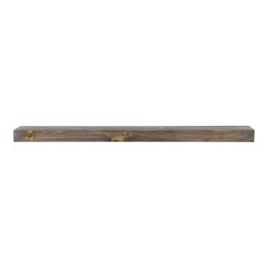 Modern Ember Vara Wood Mantel Shelf - Features Knots And Natural Distresssing