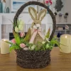 National Tree Company Woven Basket With Bunny Table Decoration, Woven Branch Base, Decorated With Fern Fronds, Tulips, Easter Collection, 17 Inches 2 National Tree Company Woven Basket With Bunny Table Decoration, Woven Branch Base, Decorated With Fern Fronds, Tulips, Easter Collection, 17 Inches -Fashion Home Decor Store GUEST 35ad3f0c 22c3 4053 8bed b0eab8fe629c