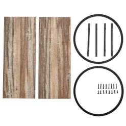 2-Tier Antigua Crossed Double Circle Wall Shelf Unit Black/Rustic - Danya B. 13 2-Tier Antigua Crossed Double Circle Wall Shelf Unit Black/Rustic - Danya B. -Fashion Home Decor Store GUEST 36555566 b027 4039 94f9 c19085e3a965