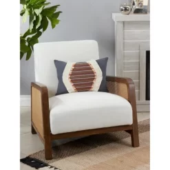 Saro Lifestyle Fringe Lace Applique Decorative Pillow Cover, Blue, 12"x18"