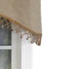 Natural Linen Cornice 3" Rod Pocket Valance 50" X 17" Flax By RLF Home
