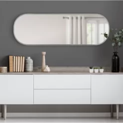16" X 48" Caskill Full Length Wall Mirror Gray - Kate & Laurel All Things Decor -Fashion Home Decor Store GUEST 38aced0b a277 4fcc 83f7 c3c128f69b55