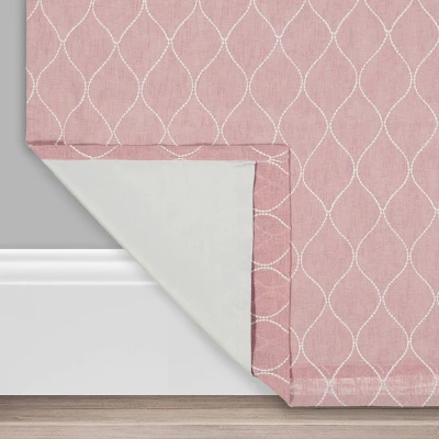 Nora Geo Embroidery Absolute Zero Blackout Window Panel - Eclipse 4 Nora Geo Embroidery Absolute Zero Blackout Window Panel - Eclipse - Image 2