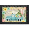 Briarwood Lane Tropical Pickup Truck Summer Doormat Floral Surfboards Indoor Outdoor 30" X 18"