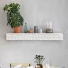 Small Embossed Wood Floating Decorative Wall Shelf White - American Art Decor 2 Small Embossed Wood Floating Decorative Wall Shelf White - American Art Decor -Fashion Home Decor Store GUEST 3a85d46e 4347 47aa aa87 eae67580986e