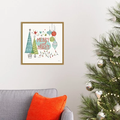 16" X 16" Merry And Bright Christmas Tree Square By Janelle Penner Framed Canvas Wall Art - Amanti Art 6 16" X 16" Merry And Bright Christmas Tree Square By Janelle Penner Framed Canvas Wall Art - Amanti Art - Image 4