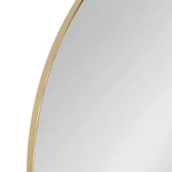 28" Rollo Round Wall Mirror Gold - Kate & Laurel All Things Decor -Fashion Home Decor Store GUEST 3c1a696d 0bd1 41a0 8f8b b050e6648ebb