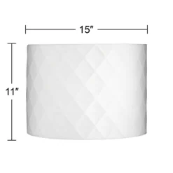 Possini Euro Design Brushed Nickel Plug In Swag Chandelier 15" Wide Modern White Diamond-Shaped Shade Fixture Dining Room -Fashion Home Decor Store GUEST 3c663c93 2b76 40a8 abf8 081c3276563e