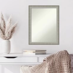 21" X 27" Non-Beveled Elegant Brushed Pewter Narrow Wall Mirror - Amanti Art 13 21" X 27" Non-Beveled Elegant Brushed Pewter Narrow Wall Mirror - Amanti Art -Fashion Home Decor Store GUEST 3d67a7ef e652 4582 96cf d4a0928cb01b