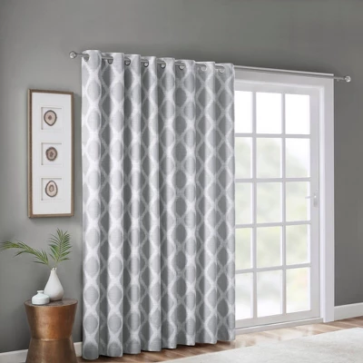 100"x84" Etro Printed Ikat Grommet Top Blackout Extra Wide Curtain 2 100"x84" Etro Printed Ikat Grommet Top Blackout Extra Wide Curtain