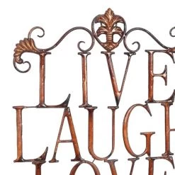 28" X 21" Traditional Metal Live Laugh Love Wall Décor Brown - Olivia & May -Fashion Home Decor Store GUEST 3ea7fc8e 7b65 46be bd08 831e0d1d16d6