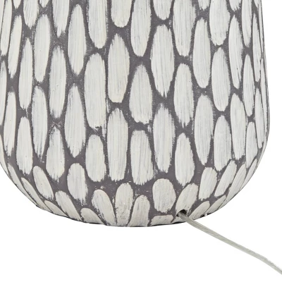 360 Lighting Carlton Modern Table Lamps 28 1/4" Tall Set Of 2 Gray Wash Off White Fabric Drum Shade For Bedroom Living Room Bedside Nightstand Office 8 360 Lighting Carlton Modern Table Lamps 28 1/4" Tall Set Of 2 Gray Wash Off White Fabric Drum Shade For Bedroom Living Room Bedside Nightstand Office - Image 6