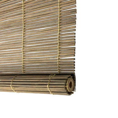 36" X 72" Outdoor Imperial Matchstick Rayon From Bamboo Cord-Free Natural Rollup Blinds Driftwood - Radiance 4 36" X 72" Outdoor Imperial Matchstick Rayon From Bamboo Cord-Free Natural Rollup Blinds Driftwood - Radiance - Image 2