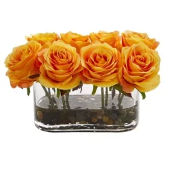 Nearly Natural 5.5-in Blooming Roses In Glass Vase Artificial Arrangement -Fashion Home Decor Store GUEST 406924d3 b582 4e32 8cff 32c161793c7f