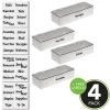 MDesign Plastic Stackable Home, Office Storage Box, 4 Pack + 32 Labels -Fashion Home Decor Store GUEST 42031165 4f96 40a9 a108 62a6d4f44896