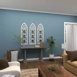 Wood 3 Slot Wall Photo Frame With Window Arch Shape Light Brown - Olivia & May -Fashion Home Decor Store GUEST 422a4d53 4291 493a b064 cbcad2423105