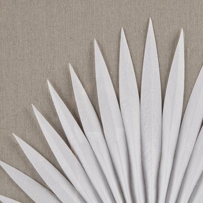 3pc Sabal Palm Rice Paper Framed Shadow Box Set Off White - Madison Park 6 3pc Sabal Palm Rice Paper Framed Shadow Box Set Off White - Madison Park - Image 4