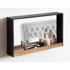 28" X 16" Mehta Functional Wall Mirror Rustic Brown - Kate & Laurel All Things Decor 11 28" X 16" Mehta Functional Wall Mirror Rustic Brown - Kate & Laurel All Things Decor -Fashion Home Decor Store GUEST 4377761a 0d01 461f a1f9 ccd32780008a