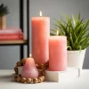 6"H Sullivans Pink Lemonade Timber Pillar, Pink -Fashion Home Decor Store GUEST 43f08e48 0b3c 4d20 a2eb 0a36cd56696b