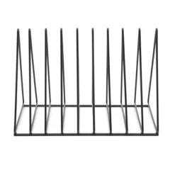 Okuna Outpost 2 Pack Metal Triangle File Storage Organizer, Home And Office Sorter For Magazines, Vinyl Records, Newspapers, Black -Fashion Home Decor Store GUEST 440af3dd 2ac2 48d0 80e3 3765406eab49