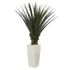 Nearly Natural 5-ft Spiky Agave Artificial Plant In White Tower Planter -Fashion Home Decor Store GUEST 44abeb36 8af2 4faa 8203 192e7b6d6ca7