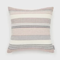 18"x18" Freja Striped Chenille Woven Square Throw Pillow - Evergrace 21 18"x18" Freja Striped Chenille Woven Square Throw Pillow - Evergrace -Fashion Home Decor Store GUEST 44e20133 45da 490c 9e95 1a9a026c9fe1