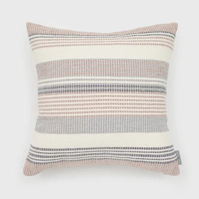 18"x18" Freja Striped Chenille Woven Square Throw Pillow - Evergrace 12 18"x18" Freja Striped Chenille Woven Square Throw Pillow - Evergrace - Image 10